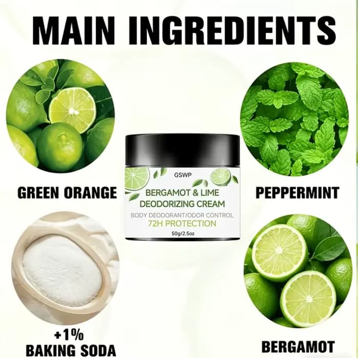 Crème déodorante GSWP Bergamote & Citron Vert