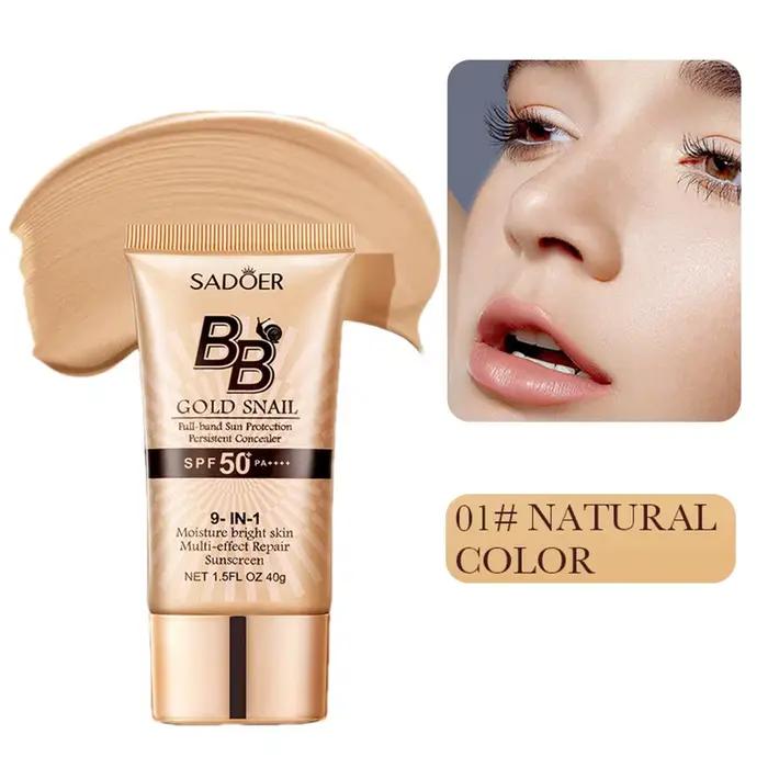 SADOER Crème BB Éclaircissante Anti-âge à la Bave d'Escargot