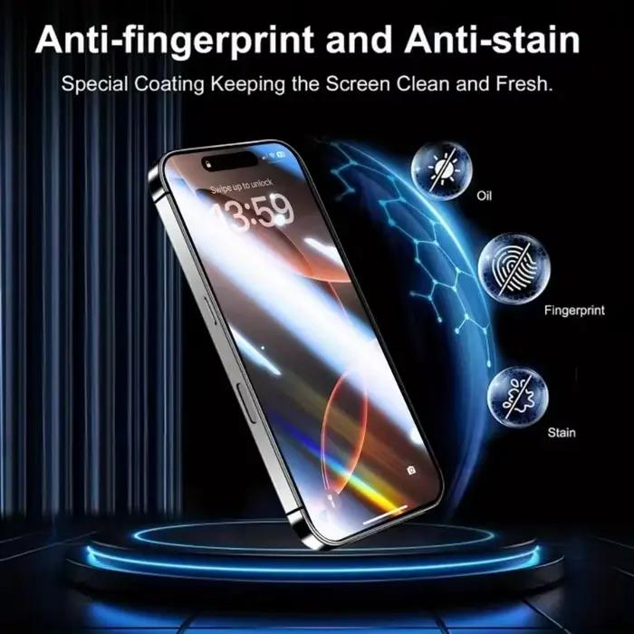 Protections d'écran HD sans poussière, installation facile, pour iPhone 18 Pro Max, 17 Pro Max, 16 Pro, 15, 14, 13, 12, 11, XR, X, Air, verre trempé