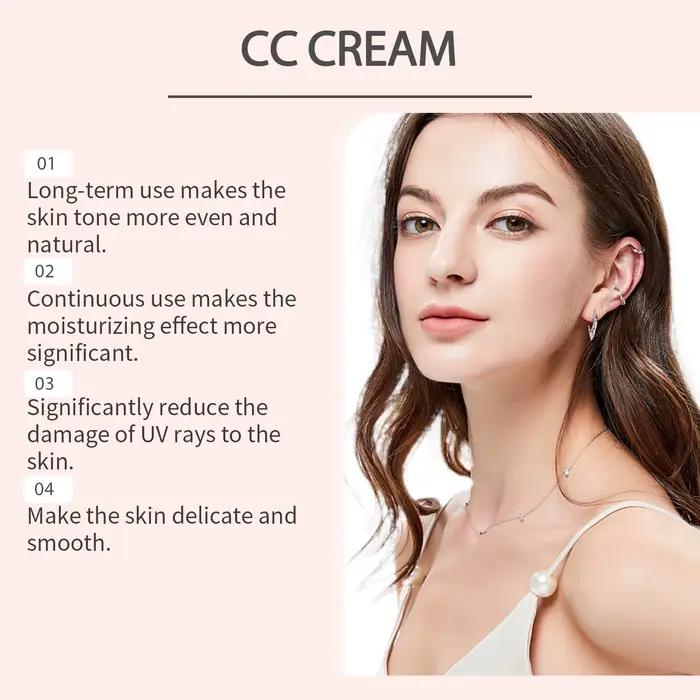 Zephoco CC crème fond de teint Anti UV Protection hydratant Base de maquillage Correction de couleur cosmétiques 43 Spf