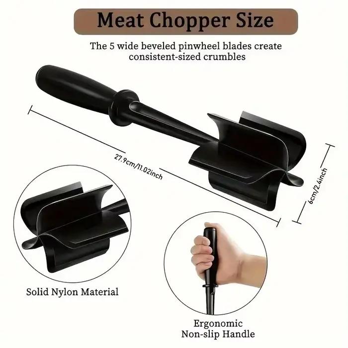 1 pièce Hachoir à viande manuel domestique, mixeur à riz, broyeur à viande, pilon à viande, outil de cuisine