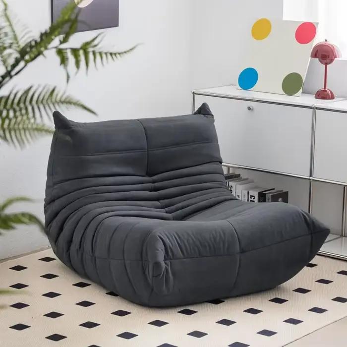 Canapé de sol paresseux, chaise de feu douce, pouf sans accoudoirs, pour Salon, chambre à coucher, Salon, bureau, canapé en mousse à siège unique