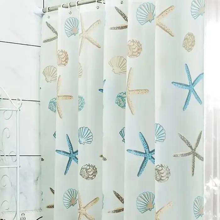 HOCurtain-Ensemble de rideaux de douche étanches, 12 crochets et anneaux, 180x200cm