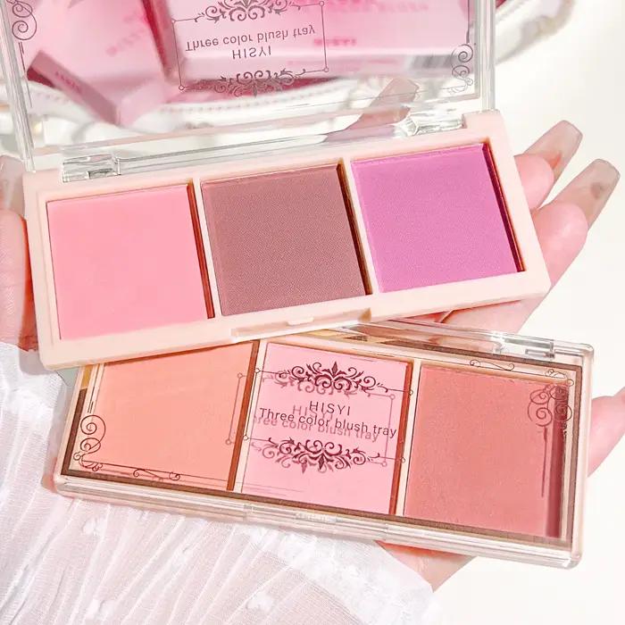 Fard à joues trois couleurs pour filles