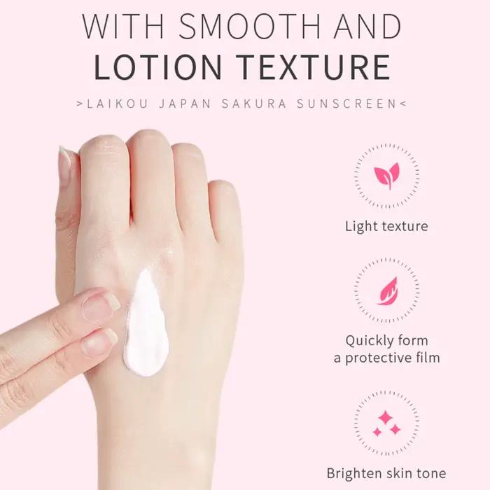 LAIKOU visage corps blanchissant Sakura crème solaire SPF50 + rafraîchissant imperméable UV protecteur correcteur hydratant éclaircissant