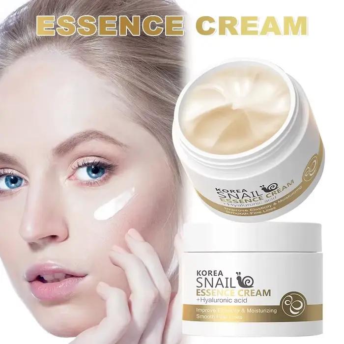 Crème pour le visage à base d'escargot hydratante et anti-âge pour peau endommagée réparatrice et nourrissante pour homme et femme toutes saisonsUsageId25g