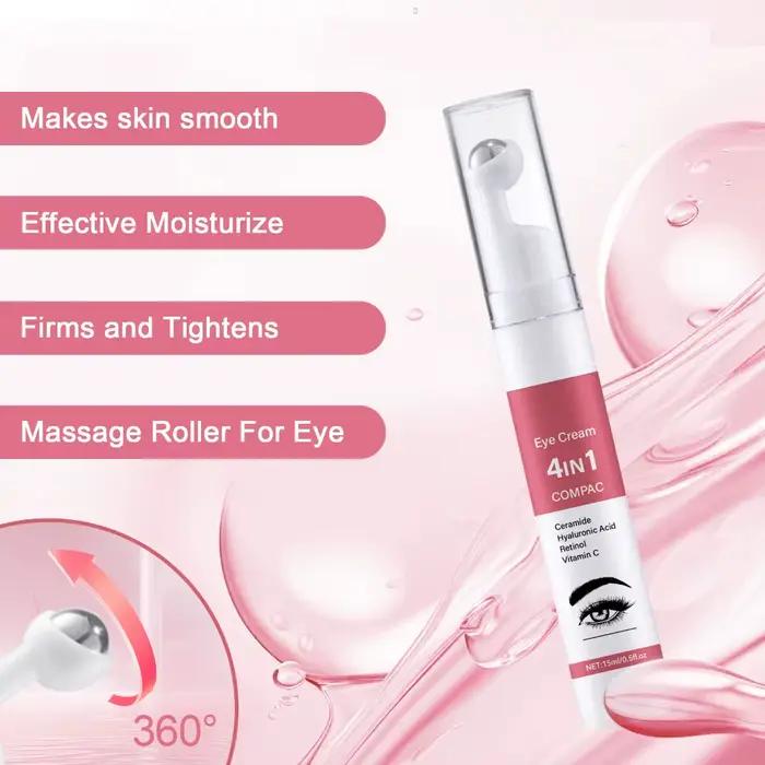 Crème pour les yeux 4 en 1 de 15 ml – Réduit les ridules