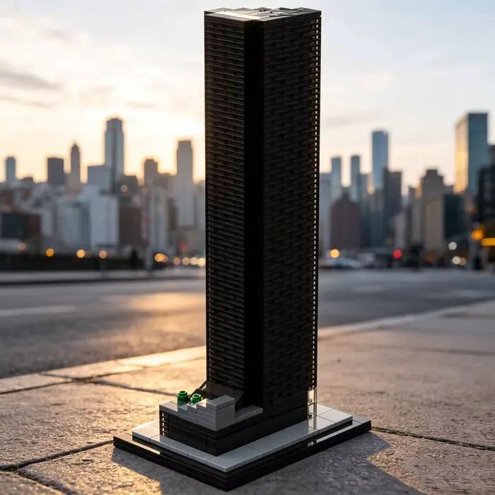 Tour de New York à l'échelle 1:800, blocs de construction MOC, célèbre monument, architecture créative, skyline, jouet de collection, cadeau, 974 pièces
