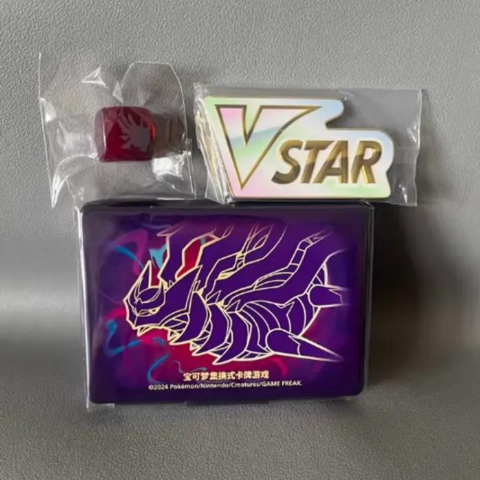 PKM Ptcg Giratina VSTAR Premium Set, boîte de construction de pont avec étui marqueur, accessoires de dés, jouet cadeau exquis de collection complet