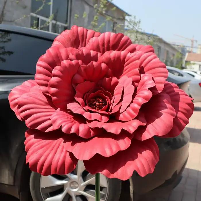 Nouveau 50 cm PE pivoine artificielle géante Photo accessoires Simulation pivoine fleur fond décoration murale fleur spectacle accessoires fausses fleurs