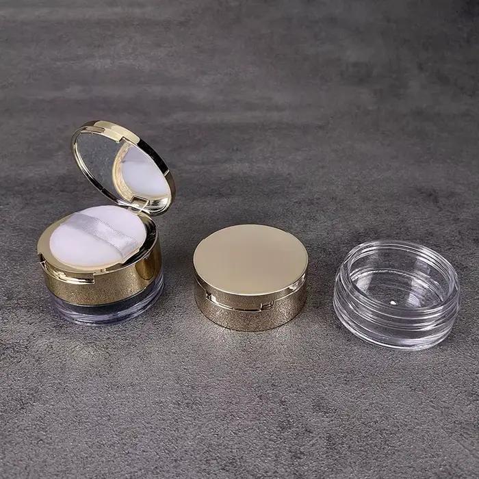 Boîte à poudre portable avec tamis miroir
