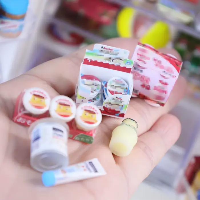 Mini jeu de nourriture l'inventaire, beurre, crème brûlée, lait, yaourt, puce d'aubépine, strass au chocolat, accessoire de maison de courses, bricolage, neuf, signé