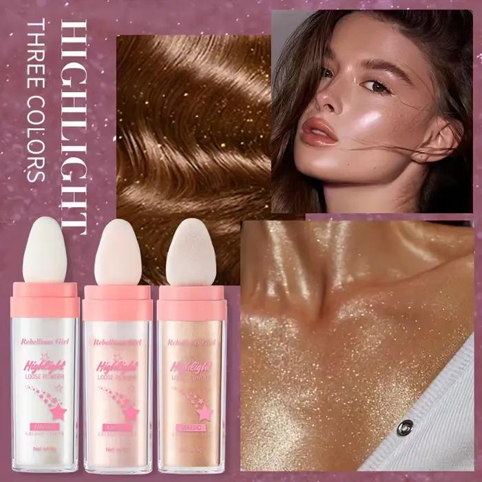 Surligneur poudre blanc clair De lune Polvo De Hadas paillettes miroitant Contour ombrage illuminateur pour femmes