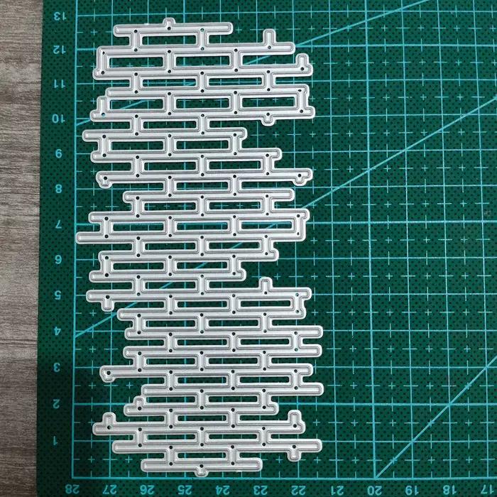 Matrices de découpe de fond de grille de motif de mur de brique pour Scrapbooking carte postale fond décoration pochoir de coupe de poinçon