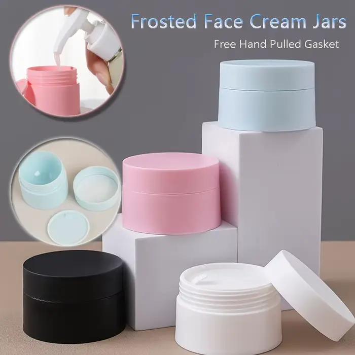 Pots en plastique givré vides pour crème pour le visage