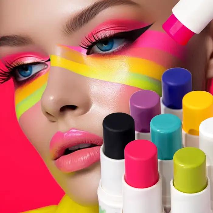 Bâton de peinture pour le corps et le visage, Modification tridimensionnelle naturelle, Contour éclaircissant, ton de peau, stylo de peinture lavable pour le visage, Art de fête