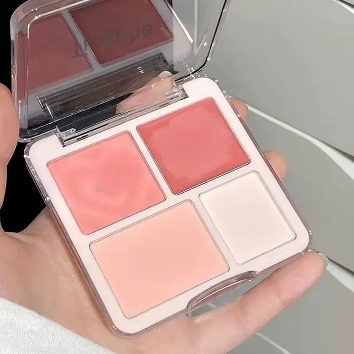 Palette de poudre crème blush rose pêche