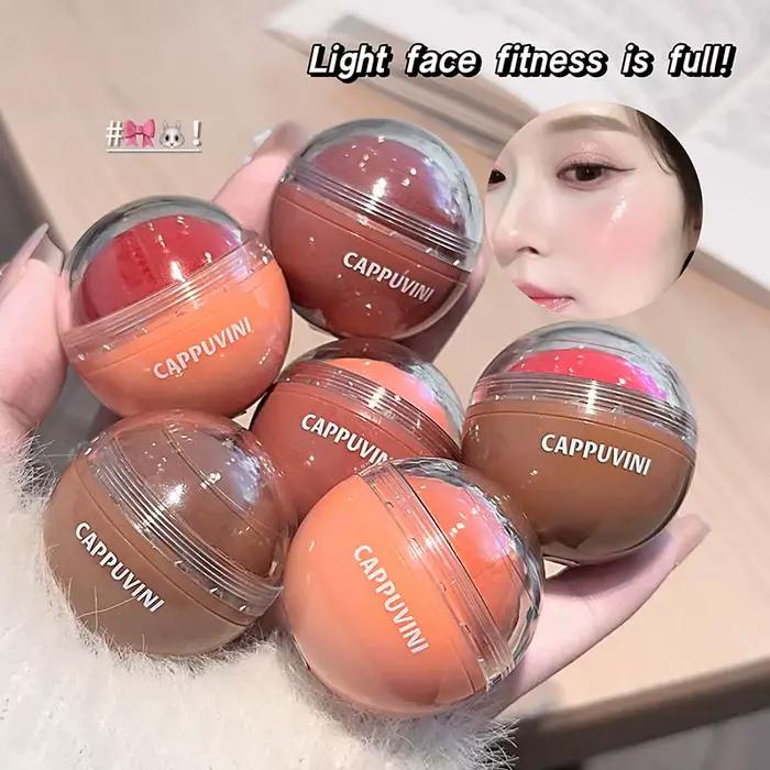 Fard à joues crème hydratant et illuminateur 3D effet naturel rouge vif