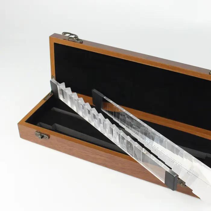 Ensemble de barres à prisme de luxe, de type horizontal et vertical, avec boîte de rangement en bois