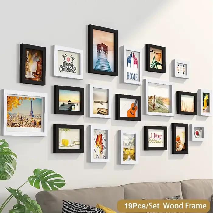 14/19 pièces cadres Photo pour photos cadre Photo mural cadre en bois pour tenture murale décor Photo fête de mariage décoration de la maison
