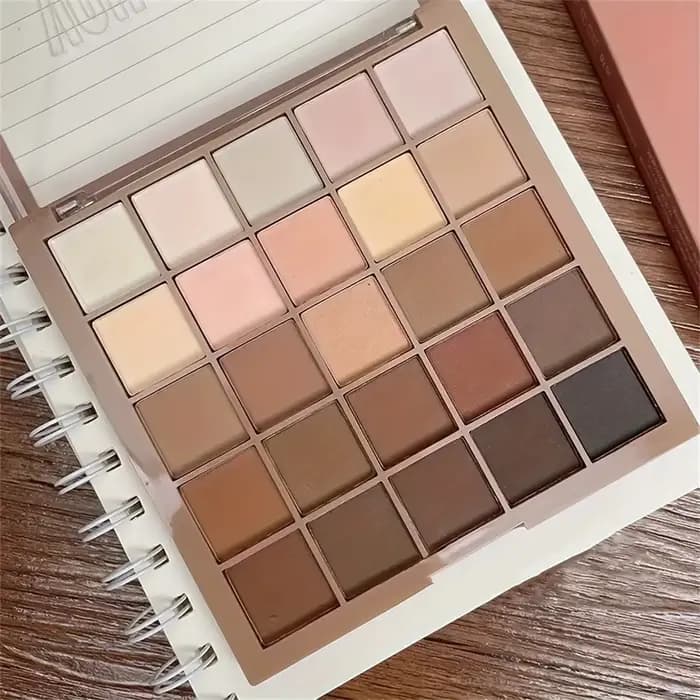 Palette de fards à paupières 25 couleurs - Tons neutres gris et bruns