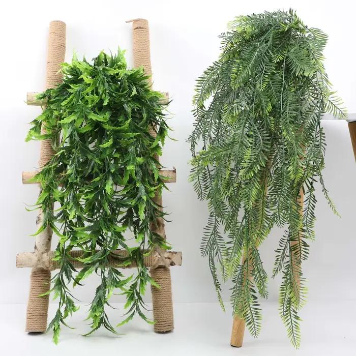 Feuilles de fougère persane, plantes artificielles suspendues pour la décoration de la maison, feuilles en plastique, herbe, décoration murale pour mariage, fête, balcon