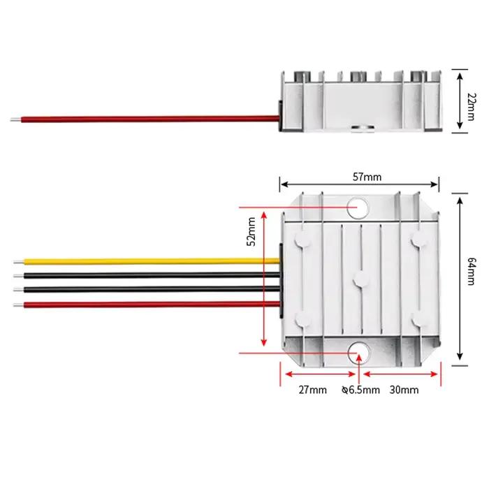GYVRM 24V 36V 48V 60V à 12V 5A 6A 8A 10A convertisseur cc abaisseur 48V-12V régulateur de tension Buck voiture camion bateau alimentation