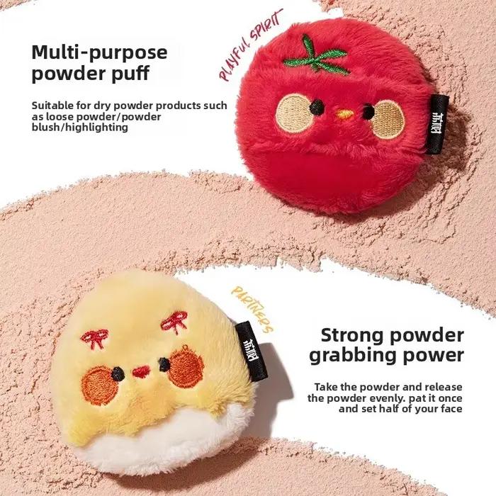 Lishu tomate œufs brouillés flocage poudre de maquillage bouffée Blush