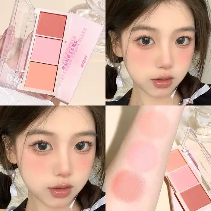 Fard à joues trois couleurs pour filles