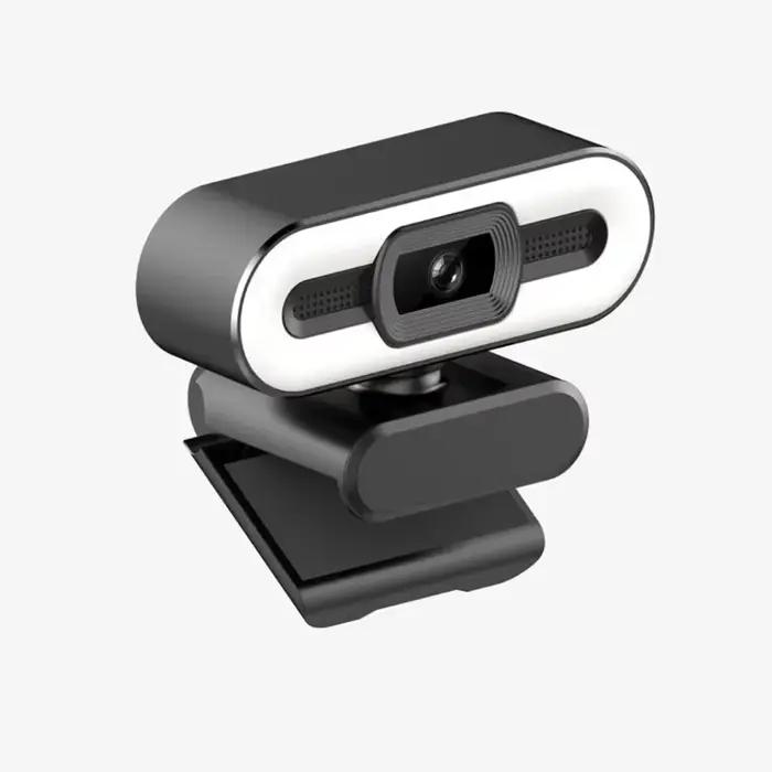 Webcam Portable Full HD 1080P 2K 4K, PC Portable, mise au point automatique, Streaming en direct, Flexible avec Microphone, diffusion en direct avec lumière