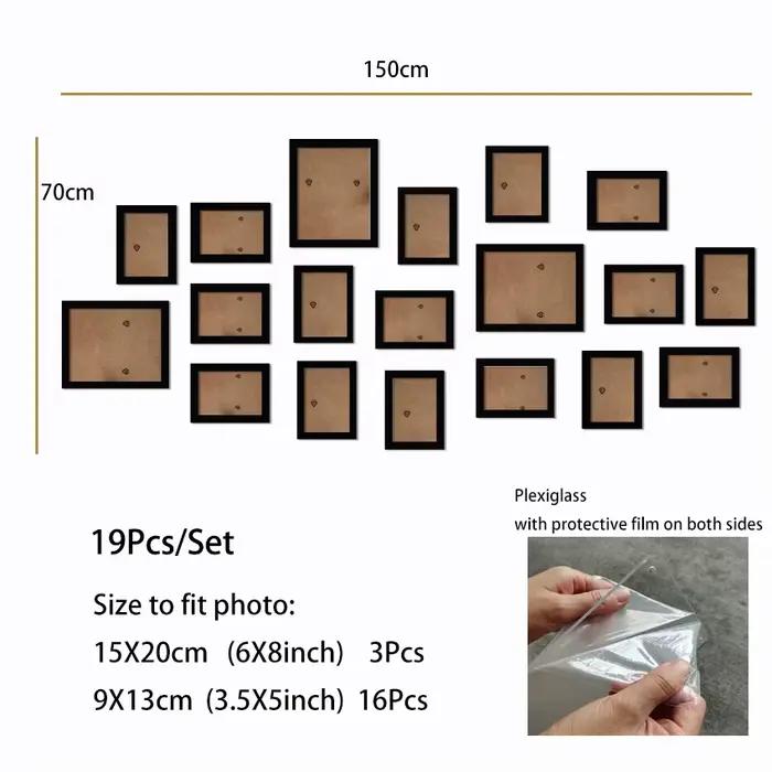 14/19 pièces cadres Photo pour photos cadre Photo mural cadre en bois pour tenture murale décor Photo fête de mariage décoration de la maison