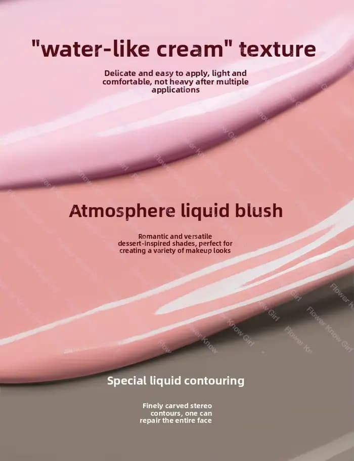 Flower Knows Strawberry Cupid Collection Blush liquide 7g crème soyeuse effet peau adhésif léger finition semblable