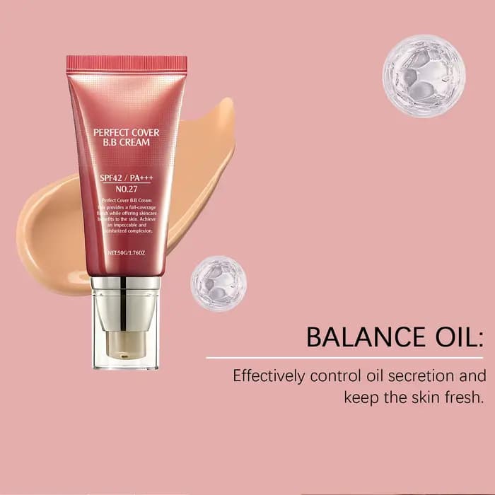 Crème BB SPF 42 PA +++ Hydratant teinté pour le visage Couvrance totale Correcteur de teint Fond