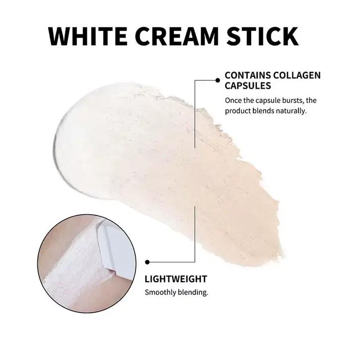 Bâton correcteur de fond de teint blanc à couleur changeante