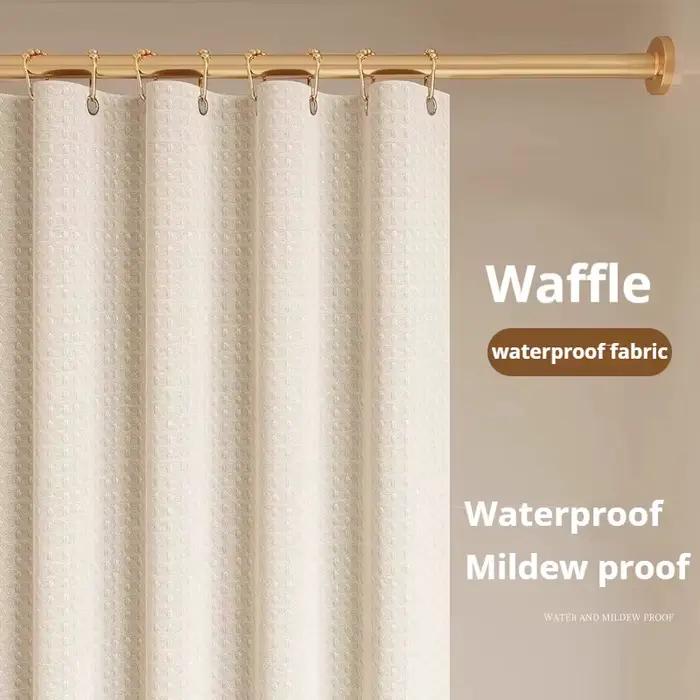 Rideau de douche imperméable et résistant à la moisissure, avec 12 crochets, ensemble de rideaux imprimés de plantes de douche modernes pour salle de bain