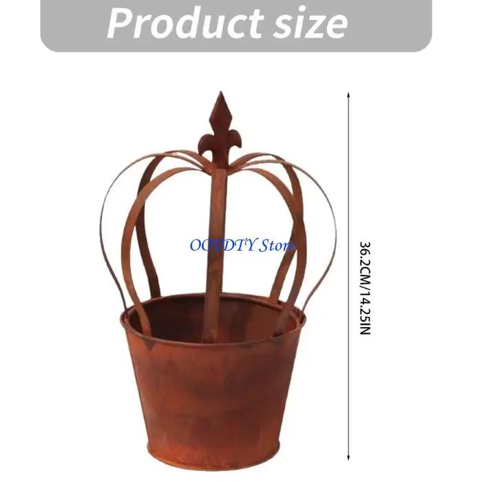 Pot fleur en forme couronne 367A, conteneur détachable pour décoration jardin balcon