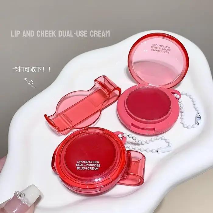 Fard à joues crème mat rose violet multi-usage pour lèvres et joues, rouge à lèvres monochrome, blush illuminateur pour le visage, maquillage facile à appliquer