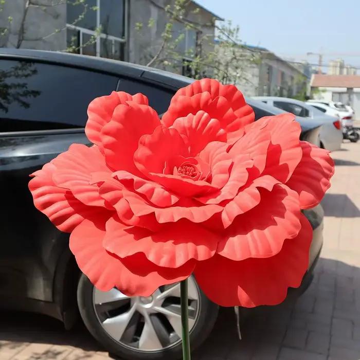 Pivoine Artificielle pour Décoration de Mariage et Fêtes, Grandes Fleurs pour Spectacles, Faux Fleurs, Décoration Murale DIY pour Fond Floral