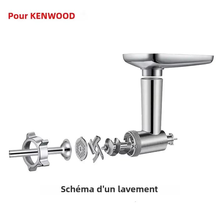 Accessoires pour robot culinaire Kenwood Chef : Hachoir à viande, moulin à saucisses et presse à nouilles