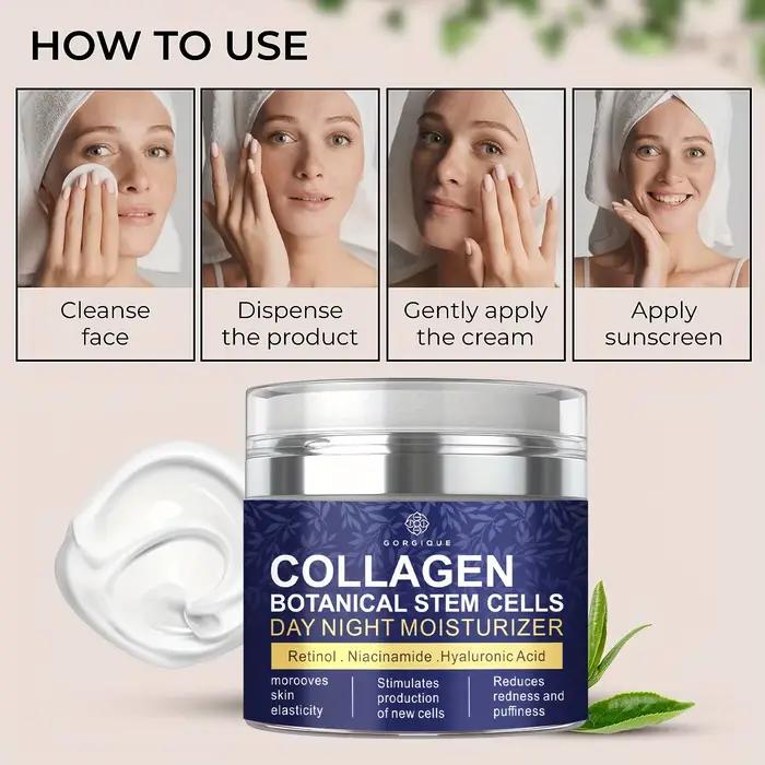 Niacinamide-Crème pour le visage au collagène avec pompe sans air