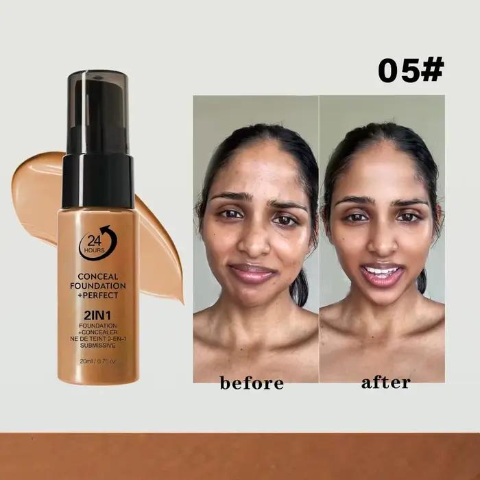 Fonds de teint liquide matifiant waterproof pour peaux grasses couvrants et crèmes correctrices pour femmes occasions spéciales