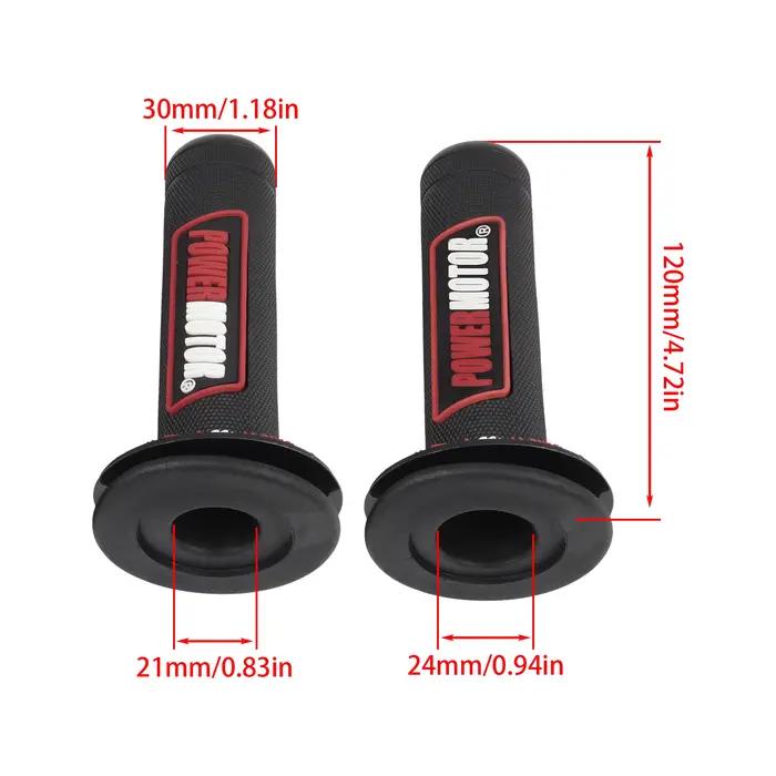 Poignées de guidon universelles en caoutchouc et gel pour moto, motocross, dirt bike, 24/22 mm