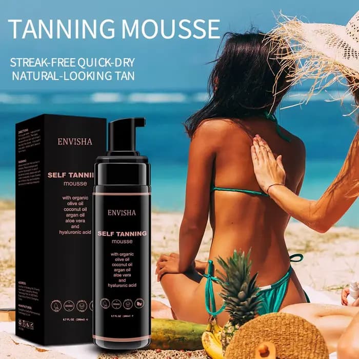 Spray mousse autobronzant pour les soins de la peau du corps