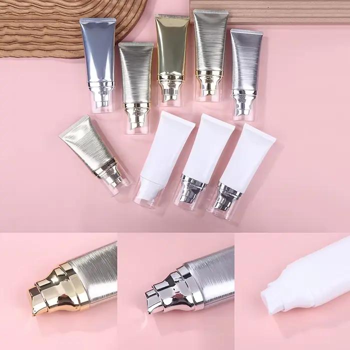 ● Tubes portables vides 30/50ml, fond de teint à presser, BB crème, Lotion cosmétique, bouteille de voyage avec pompe à vide, récipient rechargeable