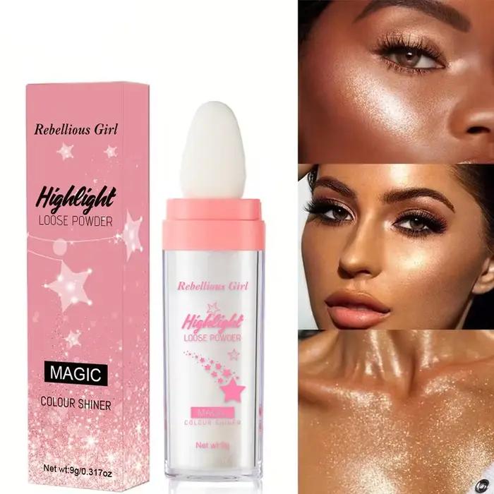 Surligneur poudre blanc clair De lune Polvo De Hadas paillettes miroitant Contour ombrage illuminateur pour femmes
