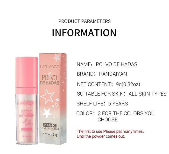 Surligneur poudre blanc clair De lune Polvo De Hadas paillettes miroitant Contour ombrage illuminateur pour femmes visage corps maquillage