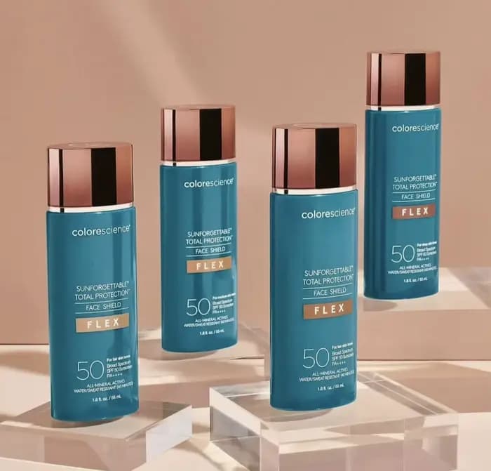 Fond de teint classique Colorescience Sunforgettable Total Protection Face Shield Flex SPF50 55 ml pour les tons de peau clairs à moyens