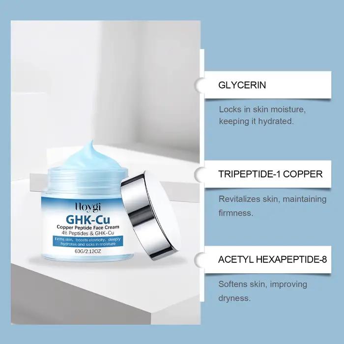 Crème pour le visage au peptide de cuivre GHK-Cu 60g