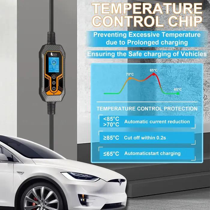 Chargeur EV portable Feyree Type 2 11KW 16A 3 phases avec Wi-Fi, application Bluetooth, câble de charge EVSE 5m, prise CEE pour voiture électrique