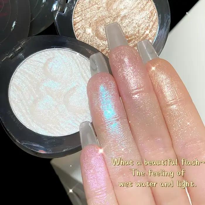 Aurora surligneur crème perle brillant clair haute brillance poudre paillettes Contour du visage miroitant illuminateur éclaircir maquillage cosmétiques